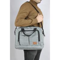 WOYS BAGS 15.6" Gri Evrak Bilgisayar Notebook Laptop Çantası 